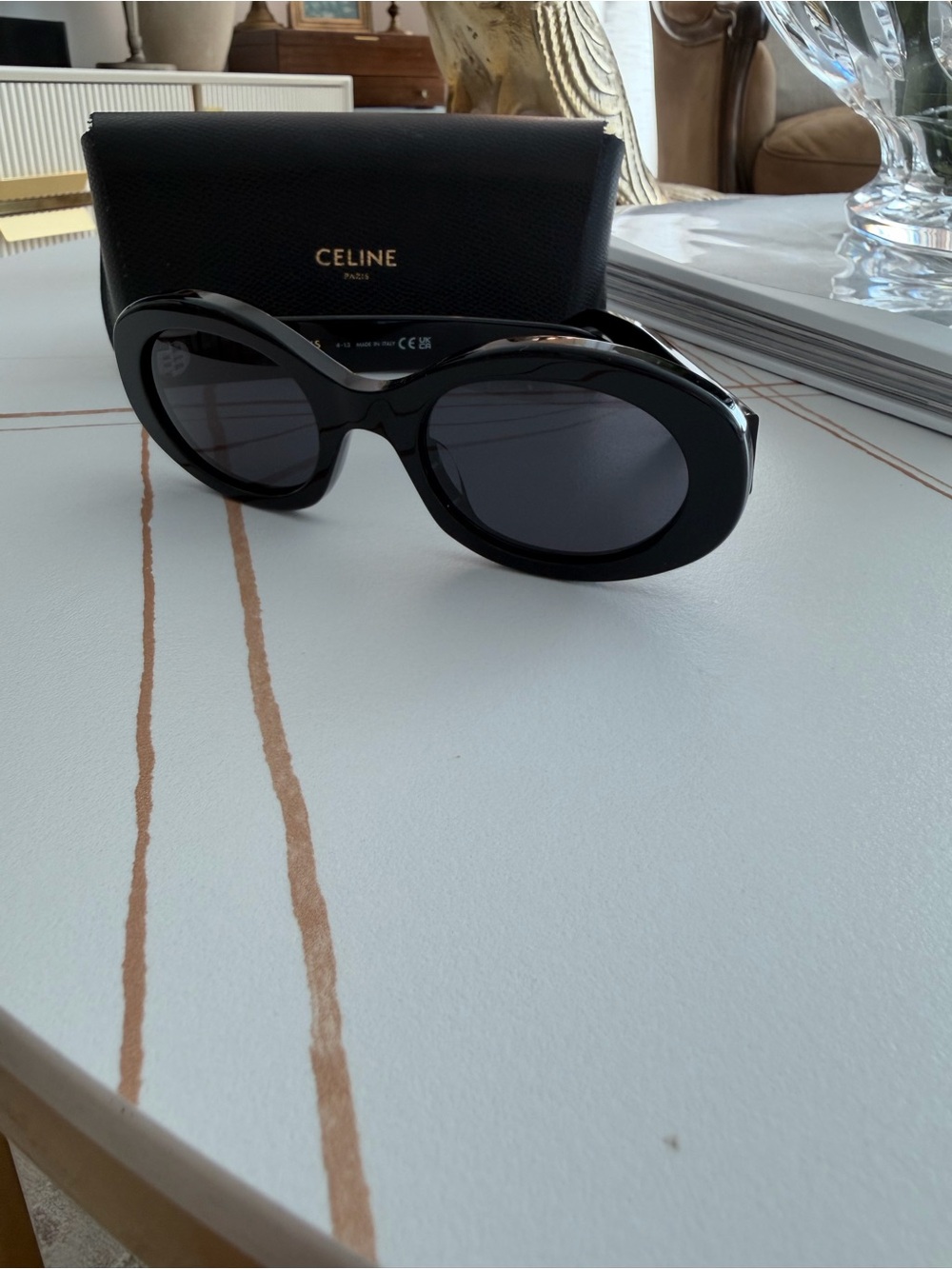 NWT CELINE Triomphe Oval Sunglasses